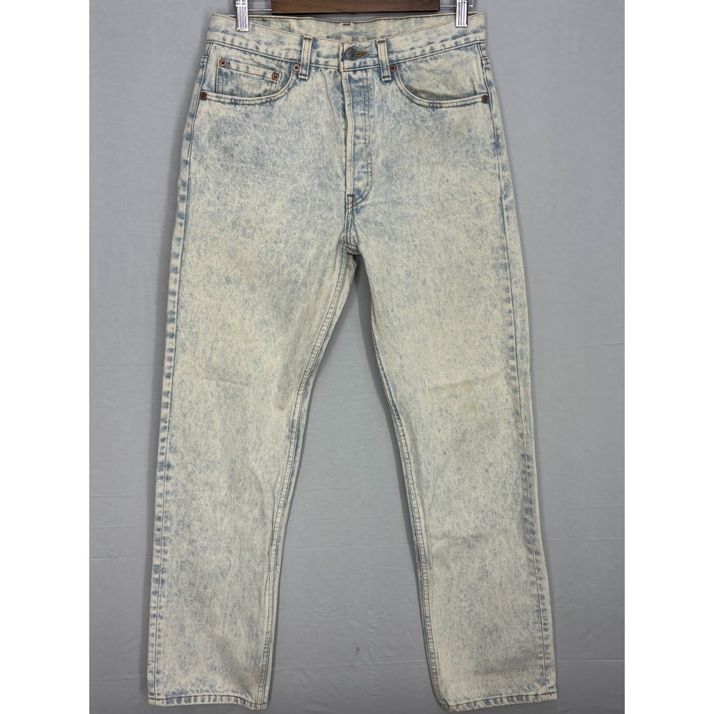 Levi's Straight Leg Jeans Mens Blue Button Fly 5-Pocket Comfort 30x31 Vintage
